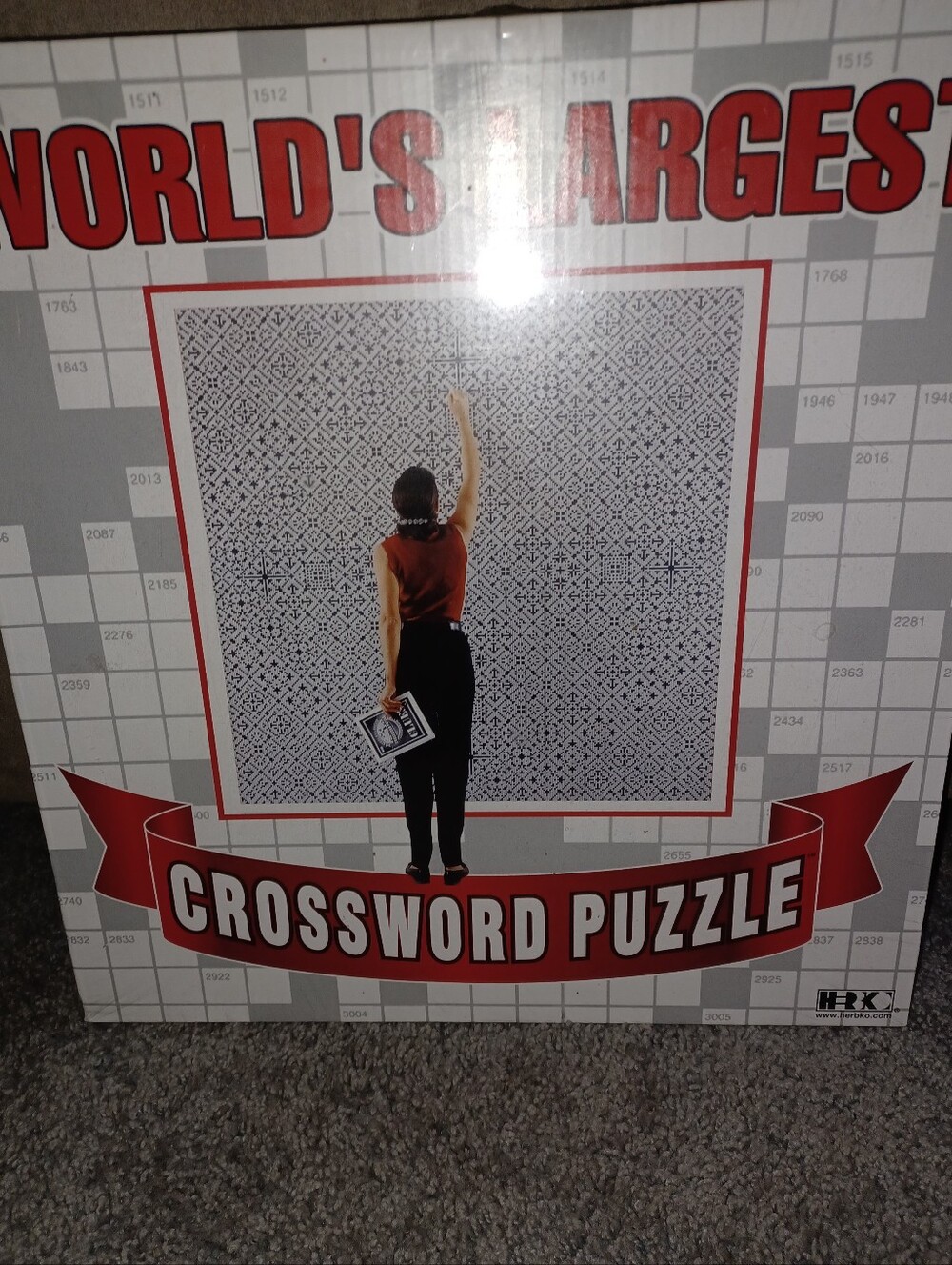 Vintage Herbko World's Largest Crossword Puzzle 49 Square Feet Game